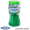 Brinox 6000/732, Juego de 24 piezas de Acero Inoxidable, Itaparica - Color VERDE (6 cucharas, 6 tenedores, 6 Cuchillos, 6 Cucharillas)