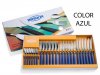 Brinox 6000/172, Juego de 24 piezas de Acero Inoxidable (en Caja), Itaparica - Color AZUL (6 cucharas, 6 tenedores, 6 Cuchillos, 6 Cucharillas)