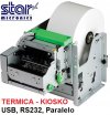 Star Micronics STA-TUP-592, Impresora Trmica de Kiosko Para tickects, Velocidad de Impresin 220 mm/seg, Resolucin de impresin de 203 dpi, Con presentador de papel, Interface USB, RS232, Paralelo