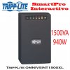 TrippLite OMNIVSINT1500XL, UPS interactivo de 1500VA y 940W, Incluye dos cables IEC320-C13 aC14. Autonomía a carga completa: 5 min. Autonomía a media carga: 14 minutos