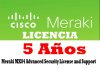 Cisco Meraki LIC-MX84-SEC-5YR, Meraki MX84 Advanced Security License and Support, 5 Years, LICENCIA PARA EQUIPO MX84 CISCO MERAKI