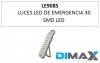 DIMAX LE908S, LUCES LED DE EMERGENCIA 30 LED*COLOR BLANCA * 4V/1,5AH 220V*50-60HZ, 290x68x46cm, LUCES DE EMERGENCIA