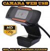 Cámara WEB USB M1706H, Usb 2.0, Alta Resolución 720P Full HD Webcam Widescreen, 360 grados de rotación, Video y Microfono, Ideal para Computadoras de Escritorios y Laptop. Para Video Conferencias de Primer Nivel.