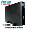 FORZA FR-FDC3002R, UPS Interactivos & Online, UPS ONLINE 3K 3000VA/2700W 220V, 6 SALIDAS, UPS EN LÍNEA MONTAJE EN RACK / TORRE, Comunicación USB/SNMP/RS232