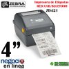 ZEBRA ZD421, Impresoras de Etiquetas Trmica y Directa (Hibrida), USB, Red Ethernet y Bluetooth 4.1 de Alta Durabilidad y Confiabilidad, 102 mm/seg, 203 dpi, Sustituye a la reconocida Series GK420 de Zebra