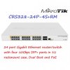 Mikrotik CRS328-24P-4S+RM, CLOUD ROUTER SWITCH, 24 PUERTOS GIGABIT POE, 4 PUERTOS SFP+, DUAL BOOT SwOS/ROUTEROS, CAPA 3, 1SERIAL PORT, CPU 800MHZ, RAM 512MB, RACKEABLE, LIC.5