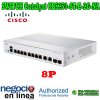 Cisco Switch Catalyst CBS250-8PP-E-2G-NA, CBS250 Smart 8-port GE, Capa 2, Partial PoE, Ext PS, 2x1G Combo, REEMPLAZO DE SG250-08HP-K9-NA