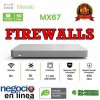 Meraki MX67-HW Router / Security Appliance, Firewall, 50 Usuarios, 450 Mbps, NO INCLUYE CABLE PARA LA FUENTE DE PODER