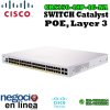 Cisco Catalyst CBS350-48P-4G-NA, Layer 3, IPv4 routing: Rutas estáticas, CBS350 Managed 48-port GE, PoE, 4x1G SFP, REEMPLAZO DE SG350-52P